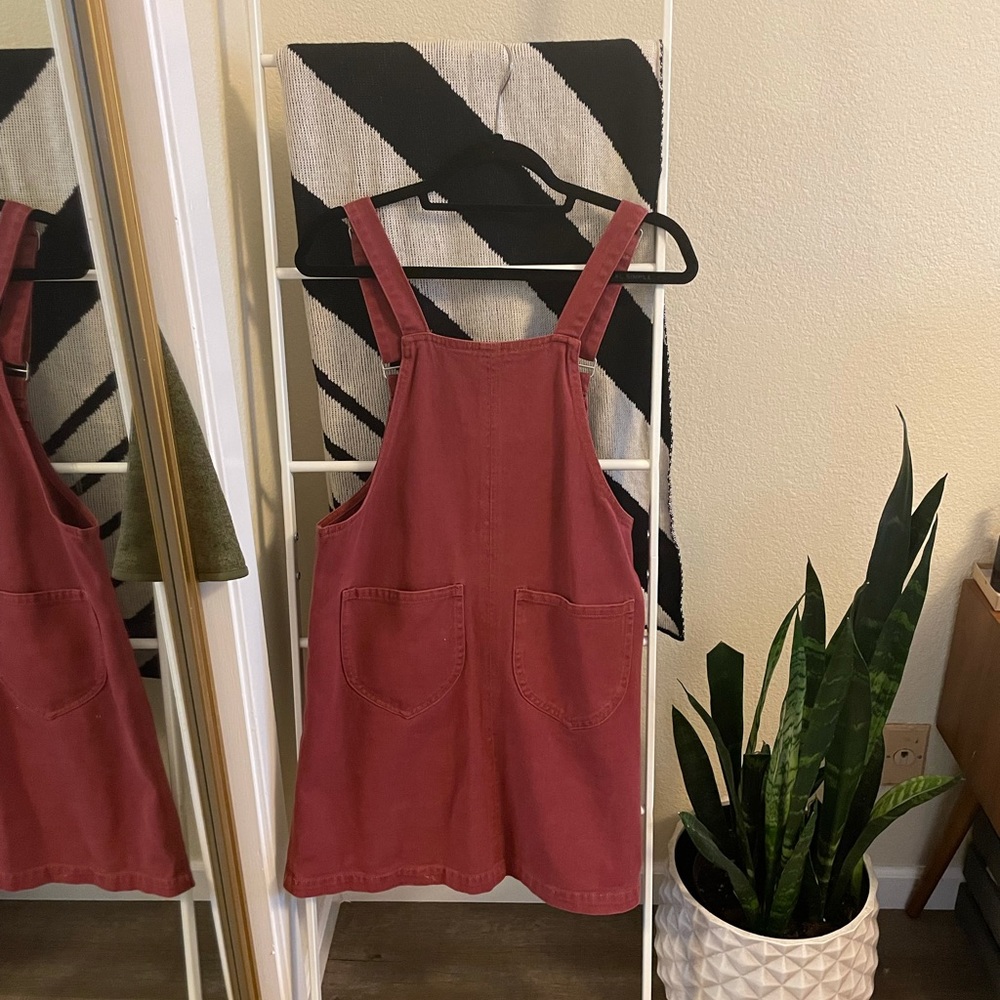 Frank and Oak Red / Burgundy Overall Dress